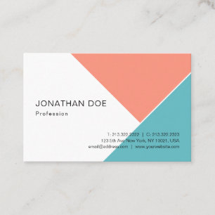 Trend Colors Modern Simple Design Sjabloon Visitekaartje