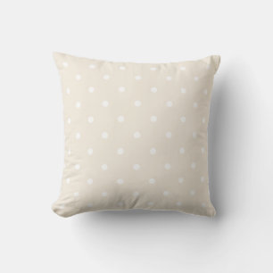 Trend Colors Sjabloon Beige Cream White Polka Dot. Kussen
