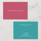 Trend Colors Sjabloon Professional, eenvoudig Visitekaartje (Voorkant / Achterkant)