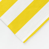 Trend Colors Yellow White Striped Moderne Sjabloon Fleece Deken (Hoek)