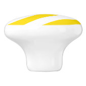 Trend Colors Yellow White Striped Sjabloon Moderne Keramische Knop (Zijkant)