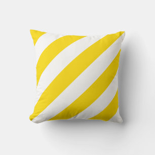 Trend Colors Yellow White Striped Sjabloon Moderne Kussen