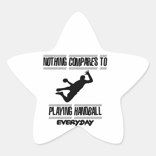 Trend coole handballdesign ster sticker (Voorkant)