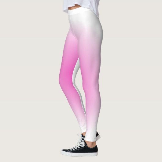 Trend Elegante Moderne Sjabloon Roze Gradiënt Vrou Leggings (Links)