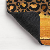 Trend Gold Strokes op de tijgerhuid Muismat (Hoek)