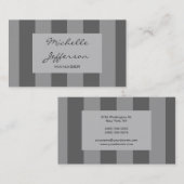 Trend Grey Pattern Handwrite Manager-Visitekaartje Visitekaartje (Voorkant / Achterkant)