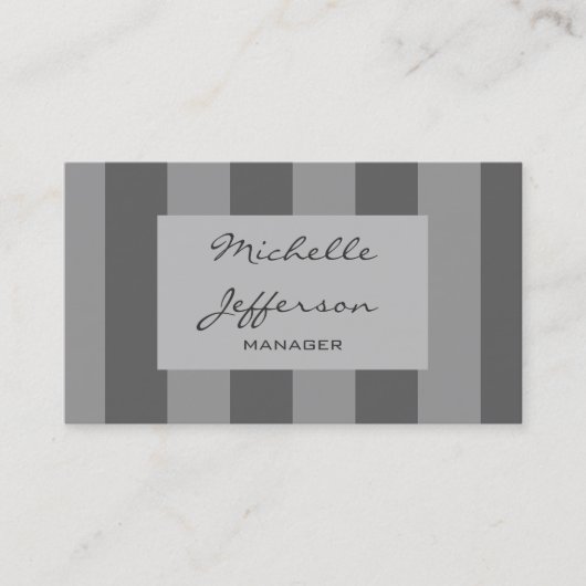 Trend Grey Pattern Handwrite Manager-Visitekaartje Visitekaartje (Voorkant)