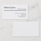 Trend handschrift eenvoudig creatief modern minima visitekaartje (Voorkant / Achterkant)