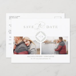 Trend Initials Chic Ornament Sophisticated Wedding Aankondigingskaart