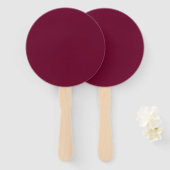 Trend Kleur Donker Bourgondische Hand Fan Handwaaier (Voorkant en achterkant)