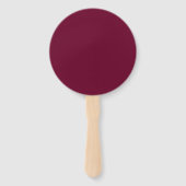 Trend Kleur Donker Bourgondische Hand Fan Handwaaier (Voorkant)