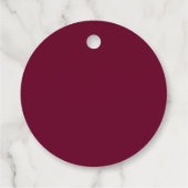 Trend Kleur Donker Burgundy Bedankjes Labels (Achterkant)