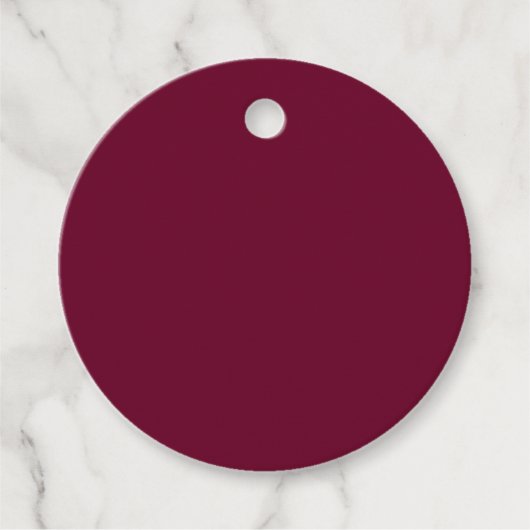 Trend Kleur Donker Burgundy Bedankjes Labels (Voorkant)
