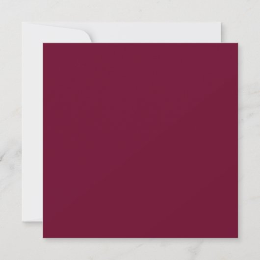 Trend Kleur - Donker Burgundy Platte Kerstkaart (Voorkant)