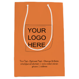 Trend Kleur - Frisse Tangerine Medium Logo Cadeaut Cadeauzakje
