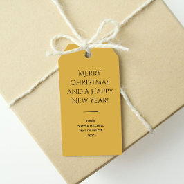 Trend Kleur Gouden Geel Minimalist Cadeaulabel