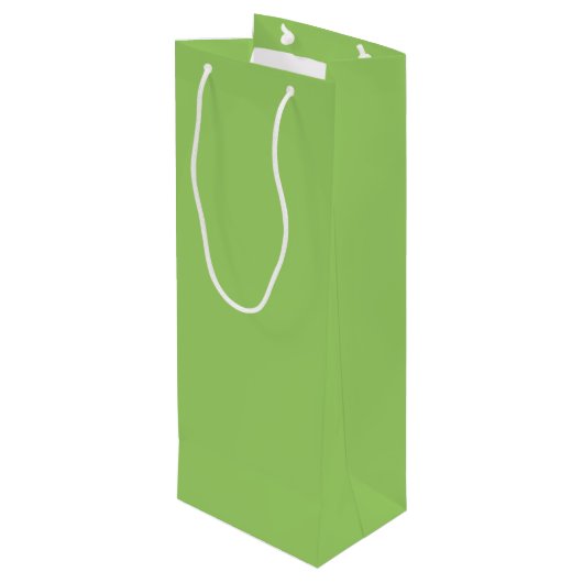 Trend Kleur - Kiwi Groene Wijn Cadeautas (Achterkant Gekanteld)