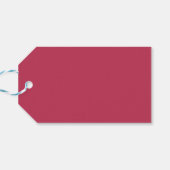 Trend Kleur Levendige Magenta Minimalist Cadeaulabel (Achterkant Horizontaal)