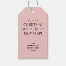 Trend Kleur Licht Roze Kerstmis Cadeaulabel