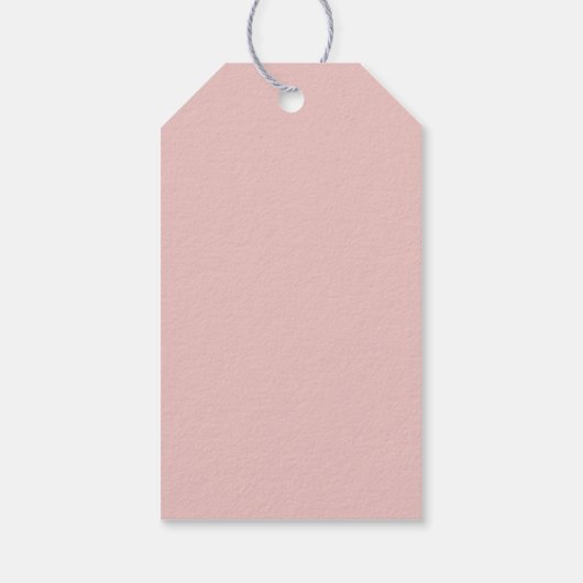 Trend Kleur Licht Roze Kerstmis Cadeaulabel (Achterkant)