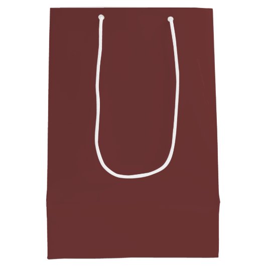 Trend Kleur - Mahonie Bruin Medium Gift Bag Medium Cadeauzakje (Achterkant)