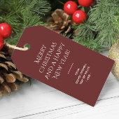 Trend Kleur Mahonie Bruin Minimalist Cadeaulabel