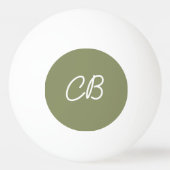 Trend Kleur Reed Groen Monogram Ping Pong Ball (Achterkant)