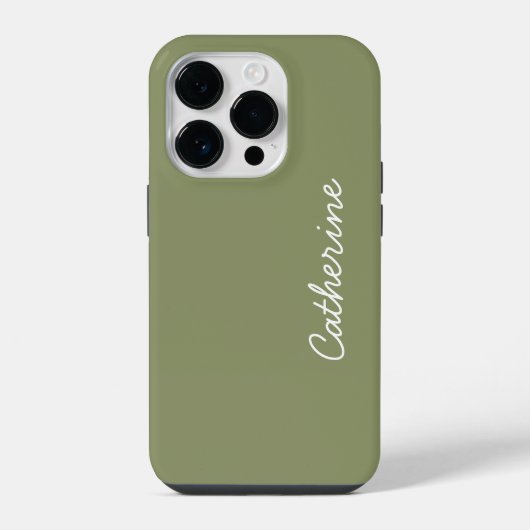 Trend Kleur Reed Groen Naam iPhone Hoesje (Achterkant)