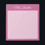 Trend Kleur Roze Paarse Berry Classic Notitieblok<br><div class="desc">Notitieblok met persoonlijke naam in Solid Pink Paarse – Geïnspireerd door Berry Colors // Dit moderne en stijlvolle Notitieblok voegt een elegante en minimalistische toets toe aan uw organisatorische essentie. Het eenvoudige en schone ontwerp in effen kleur biedt een tijdloze aantrekkingskracht. Ontdek onze trendy kleuren voor meer producten in dezelfde...</div>