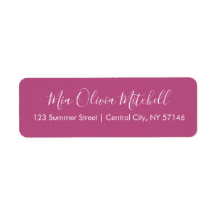 Trend Kleur Roze Paarse Elegante Adresetiketten Etiket