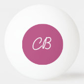 Trend Kleur Roze Paarse Monogram Ping Pong Ball (Voorkant)