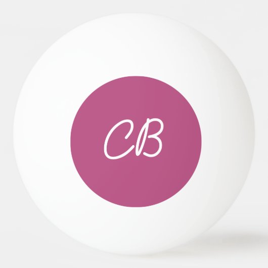 Trend Kleur Roze Paarse Monogram Ping Pong Ball (Voorkant)