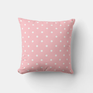 Trend Kleur Roze Witte Polka Dots  Sjabloon Kussen