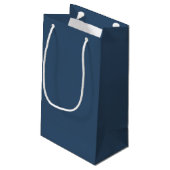 Trend Kleur Serious Blauw Custom Kleine Gift Bag Klein Cadeauzakje (Achterkant Gekanteld)