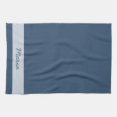 Trend Kleur Serious Blauwe Naam Keukenhanddoek (Horizontaal)
