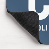 Trend Kleur Serious Blauwe Naam Mousepad Muismat (Hoek)