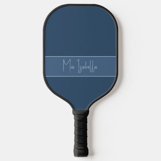Trend Kleur Serious Blauwe Naam Pickleball Paddle (Voorkant)
