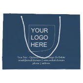 Trend Kleur - Serious Blue Grote Logo Cadeautas (Achterkant)