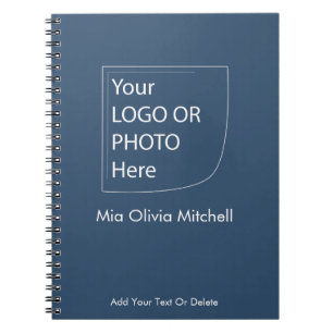 Trend Kleur Serious Blue - Logo/Foto Notitieboek