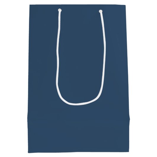 Trend Kleur - Serious Blue Medium Naam Gift Bag Medium Cadeauzakje (Achterkant)