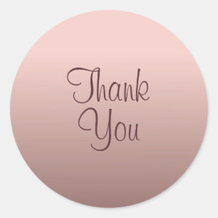 Trend Kleur Sjabloon Dank Je Tekst Roze Goud Ronde Sticker
