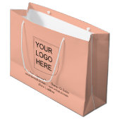 Trend Kleur - Soft Peach Grote Logo Cadeautas (Voorkant Gekanteld)