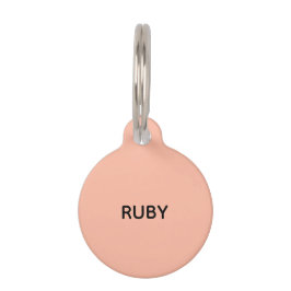 Trend Kleur Soft Peach Help Pet ID Tag Huisdierpenning
