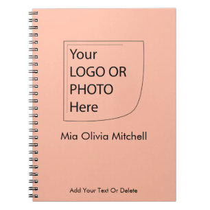 Trend Kleur Soft Peach - Logo/Foto Notitieboek