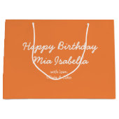 Trend Kleur Verse Tangerine Gift Bag Groot Cadeauzakje (Voorkant)