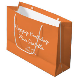 Trend Kleur Verse Tangerine  Gift Bag Groot Cadeauzakje