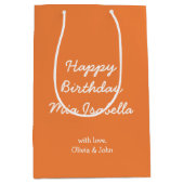 Trend Kleur Verse Tangerine Gift Bag Medium Cadeauzakje (Voorkant)