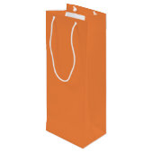 Trend Kleur Verse Tangerine  Gift Bag Wijn Cadeautas (Achterkant Gekanteld)