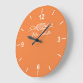 Trend Kleur Verse Tangerine Grote Wandklok (Hoek)