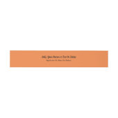 Trend Kleur Verse Tangerine Invitation Belly Band Uitnodigingen Wikkel (Vlak)